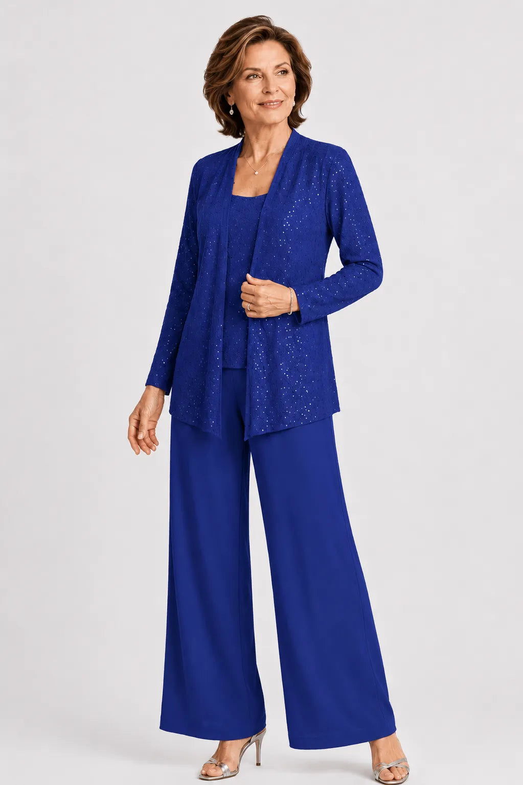 Formal Three-Piece Mother of the Bride Pant Set