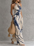 Giada | Draped Wide-Leg Jumpsuit