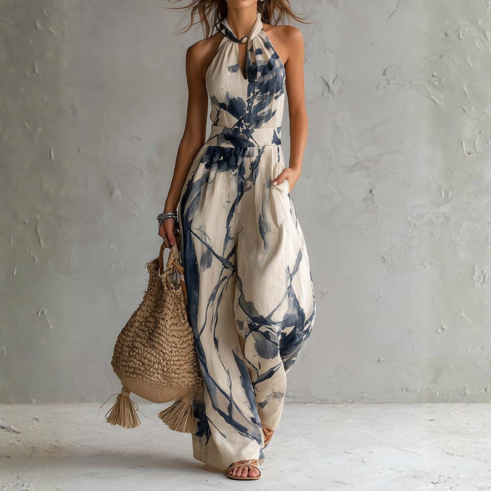 Giada | Draped Wide-Leg Jumpsuit