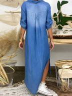 Devorah™ | Chic Denim Maxi Dress