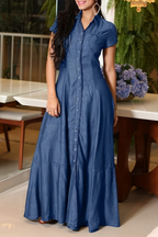 Mandy | Long Denim Dress