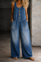 Saylor | Vintage Washed Cotton Denim Overalls