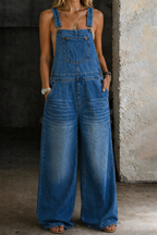 Harper | Elastic Waist Denim Jumpsuit