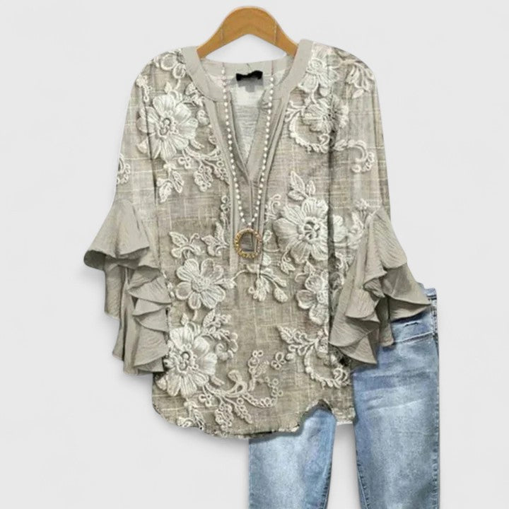 Aurelia | Ruffle Sleeve Statement Blouse