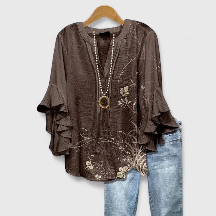 Aurelia | Ruffle Sleeve Statement Blouse