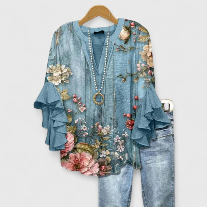 Aurelia | Ruffle Sleeve Statement Blouse