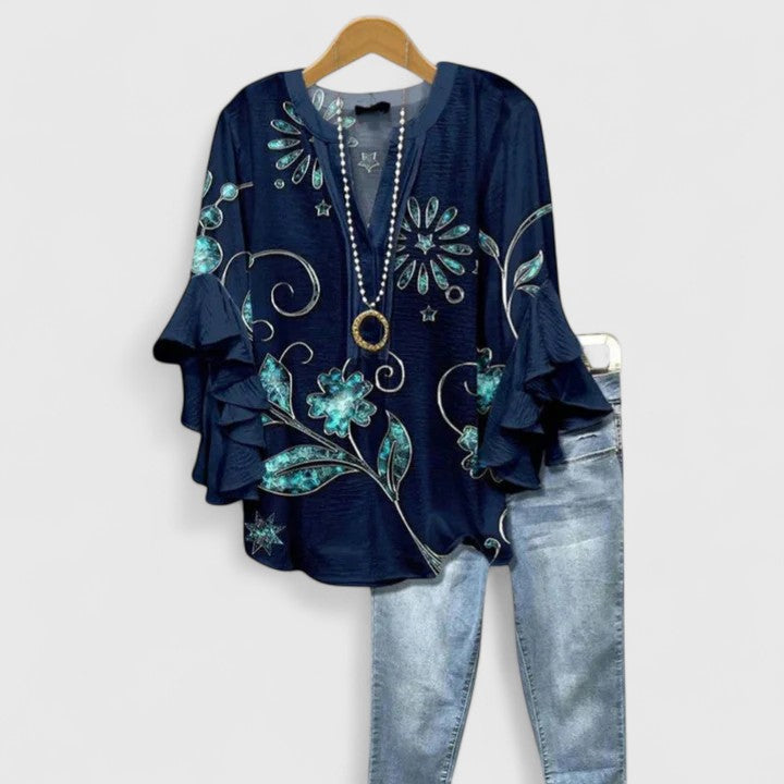 Aurelia | Ruffle Sleeve Statement Blouse