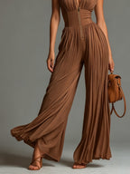 Mirelda | Pleated Wide-Leg Jumpsuit
