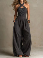 Colette | Fluid Open-Back Jumpsuit