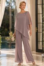 Embellished Chiffon Mother of the Bride Pant Suit