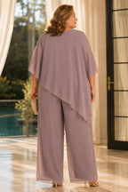 Embellished Chiffon Mother of the Bride Pant Suit