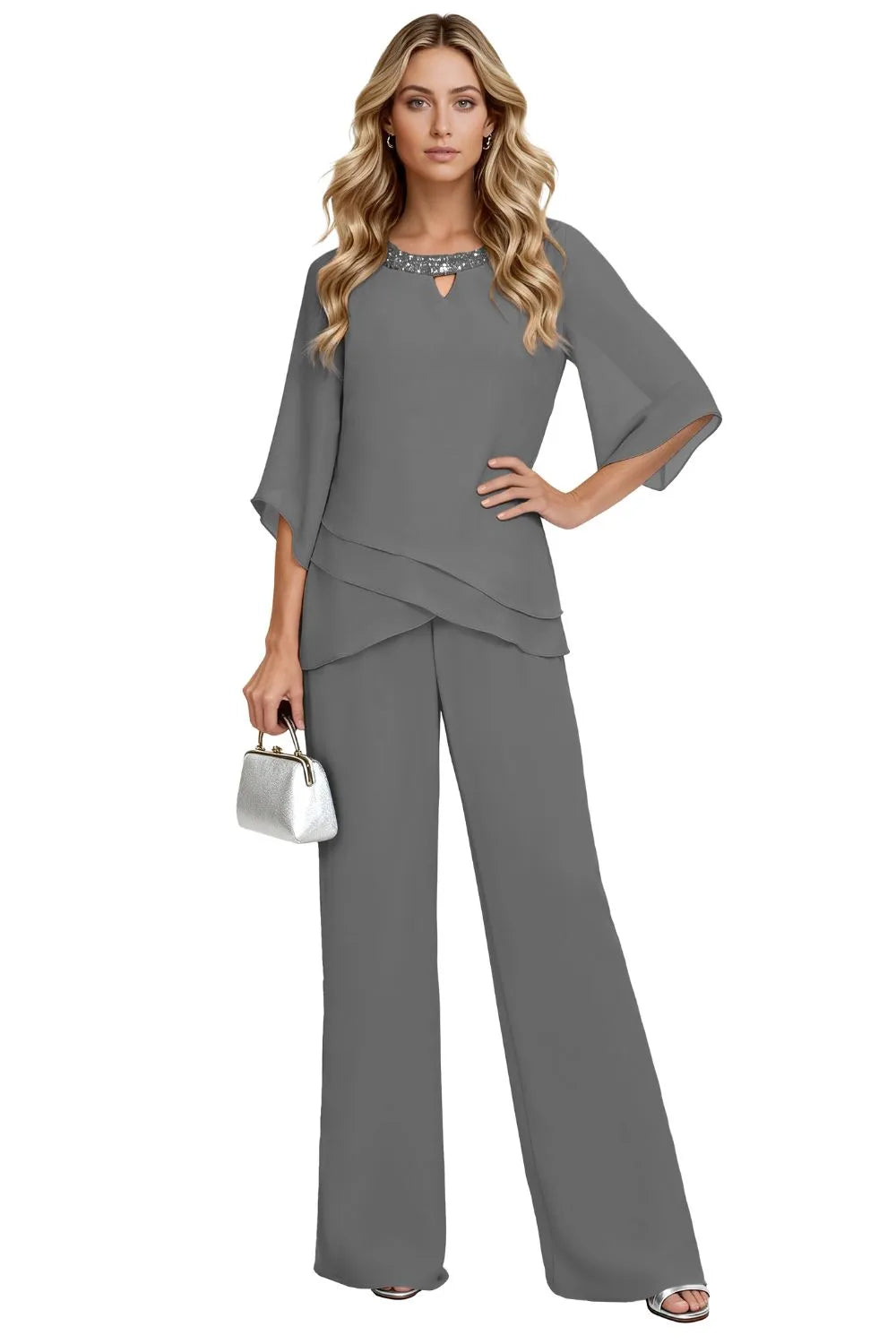 Sophisticated Loose-Fit Formal Pant Set