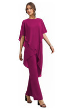 Valora Flowing Chiffon Formal Pant Set