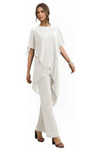 Valora Flowing Chiffon Formal Pant Set