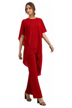 Valora Flowing Chiffon Formal Pant Set