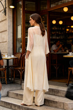 Refined Camisole and Chiffon Jacket Pant Set