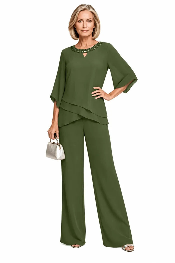 Sophisticated Loose-Fit Formal Pant Set