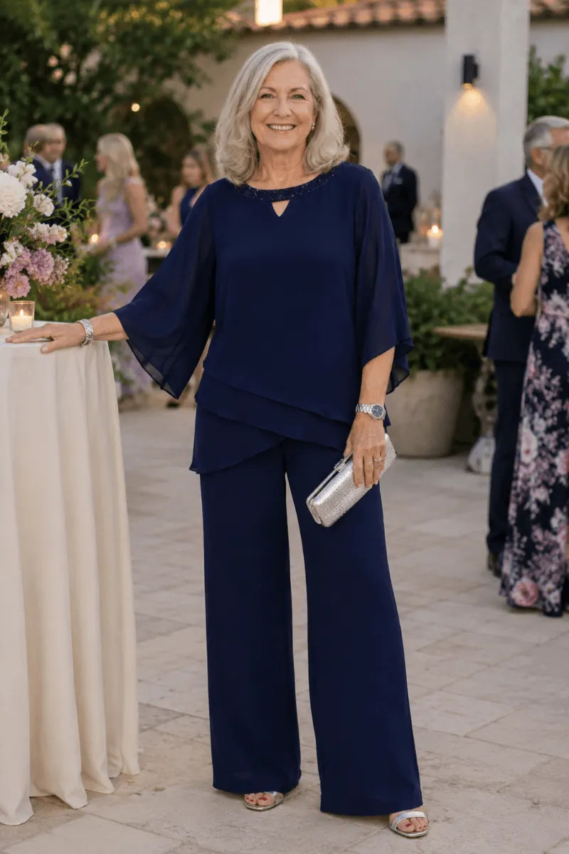 Sophisticated Loose-Fit Formal Pant Set