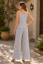 Formal Three-Piece Mother of the Bride Pant Set