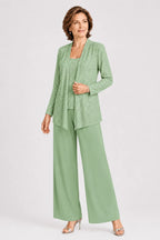 Formal Three-Piece Mother of the Bride Pant Set