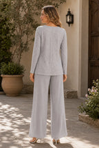 Formal Three-Piece Mother of the Bride Pant Set