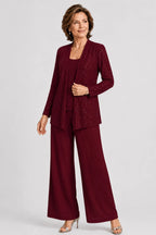 Formal Three-Piece Mother of the Bride Pant Set