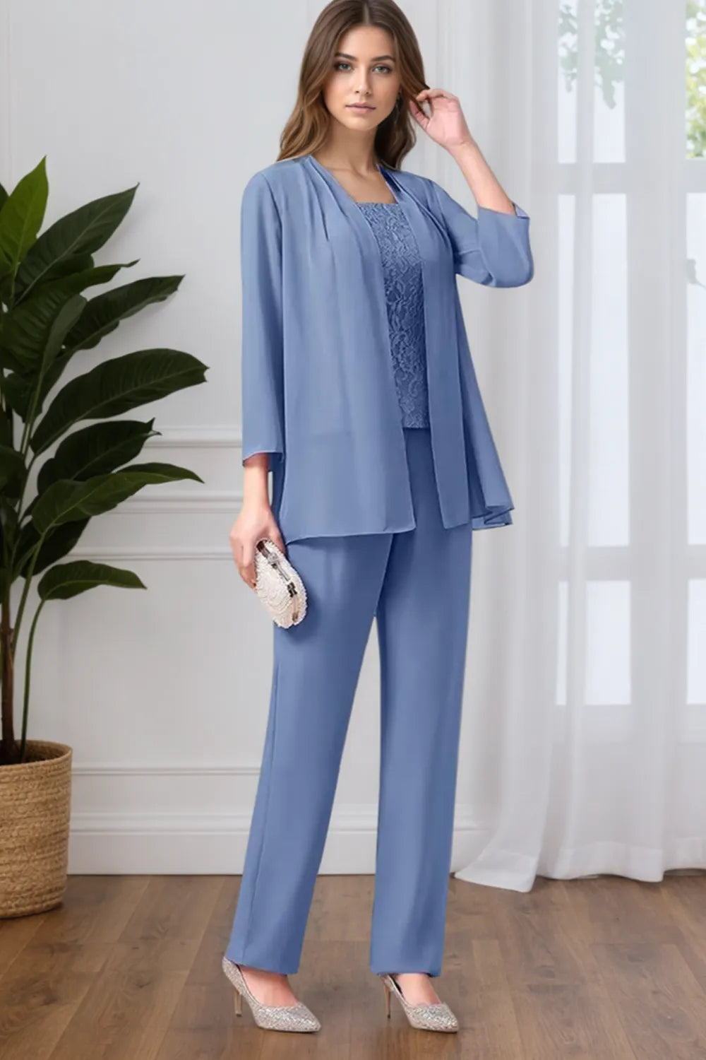 Elegant 3-Piece Formal Pant Suit