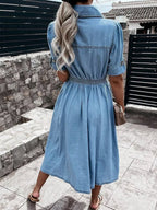 Deborah | Short Sleeve Denim Dress