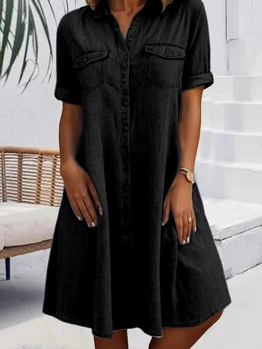 Patricia | Casual Denim Style Midi Dress