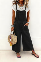 Elizabeth | Wide Leg Suspender Jumpsuit
