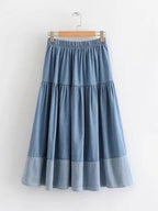 Sarah | Elastic Waist Denim Skirt