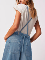 Elizabeth | Wide Leg Suspender Jumpsuit
