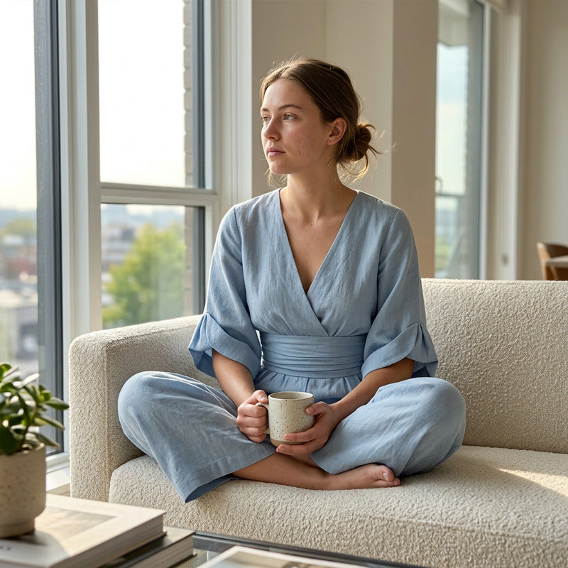 Maevra | V-Neck Wide-Leg Jumpsuit